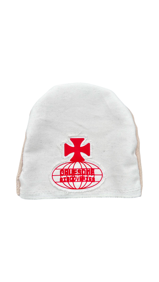 Beanie V2 (cream on white)